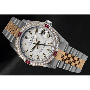 Women's Rolex Datejust White Jubilee Luminous Dial 31mm Watch