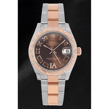 Rolex Lady Datejust Chocolate Diamond Roman Dial Watch