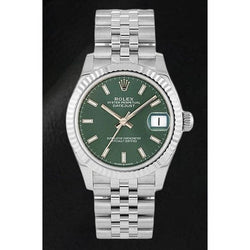 31mm Rolex Datejust Mint Green Luminous Dial Steel Watch