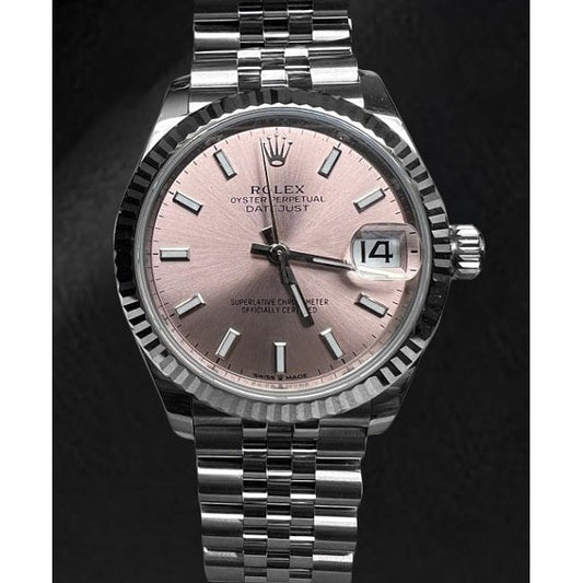 31mm Rolex Datejust Salmon Luminous Dial Stainless Steel Watch