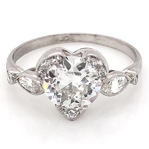 3 Carat Heart Real Diamond Wedding Ring