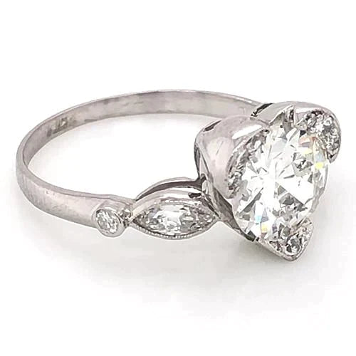 3 Carat Heart Real Diamond Wedding Ring