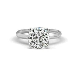 3 Carat Modern Cushion Natural Earth Mined Diamond Ring