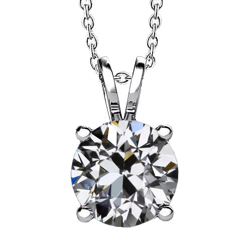 Diamond Drop Pendant 3-ct 14 Karat White Gold – main view
