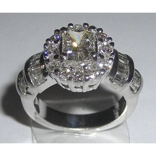 3 Carat Real Diamond Antique Looking Wedding Ring