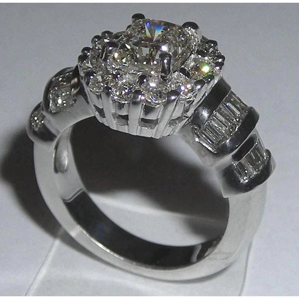 3 Carat Real Diamond Antique Looking Wedding Ring