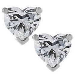 3 Carats Genuine Heart Cut Diamond Stud Earring Ladies Gold Jewelry