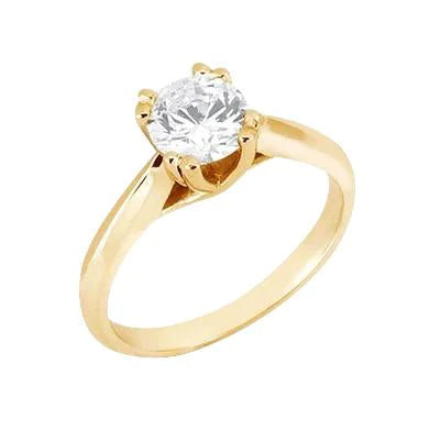 3 Carats Gorgeous Real Round Diamond Solitaire Ring