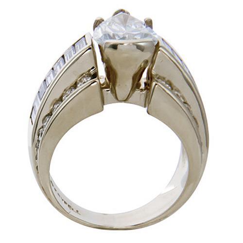  Pear Cut Center Natural Diamond Wedding Ring White Gold Fine Jewelry