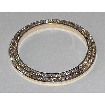 3 Carats Real Diamond Bezel For Rolex Chopard Tudor Breitling Luxury Watch 34 mm
