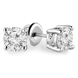 3 Carats Real Natural Earth Mined Diamond Studs Lady Earring White Gold Jewelry