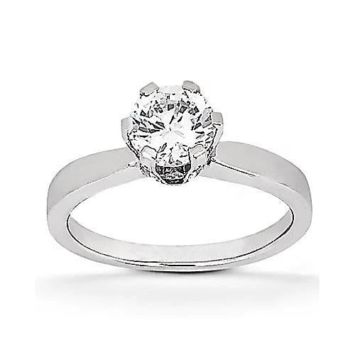 3 Ct. Genuine Diamond Solitaire Engagement Ring White Gold