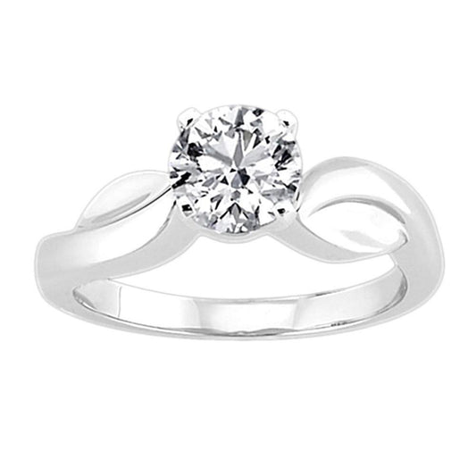 3 Ct. Genuine Round Diamond Solitaire Fancy Ring White Gold 14K New