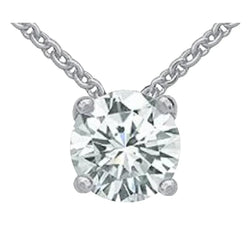 3 Ct. Natural Diamond Jewelry Pendant White Gold Necklace New