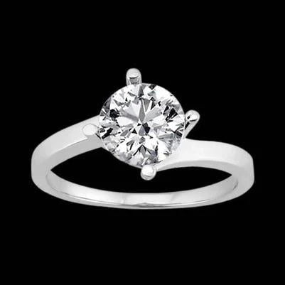 3 Ct. Real Diamond Engagement Ring Solitaire Diamond 