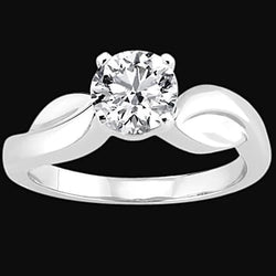 3 Ct. Round Genuine Natural Earth Mined Diamond Solitaire Ring White Gold