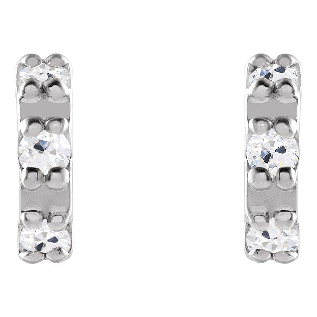 Real Fine Diamond Drop Earrings – main view