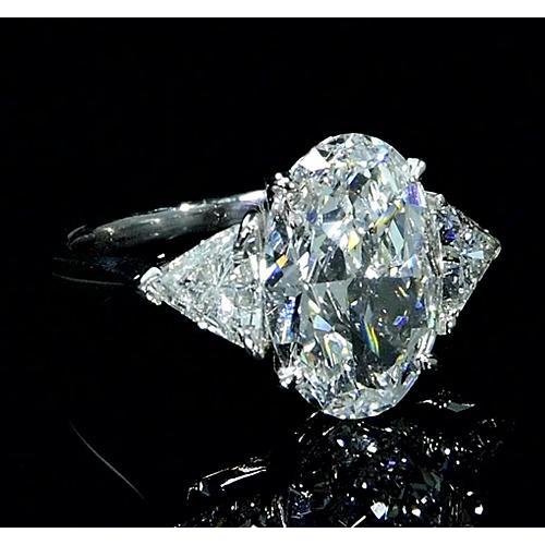 3 Stone Real Diamond Ring 8 Carats