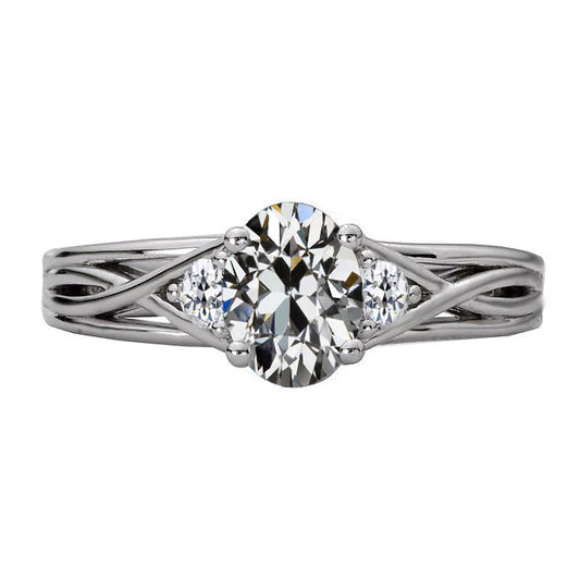 Luxury Brilliant Diamond Three Stone Ring 3 ct – main view