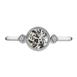 14K White Gold Trilogy Ring with Fine Diamond – 2 ct