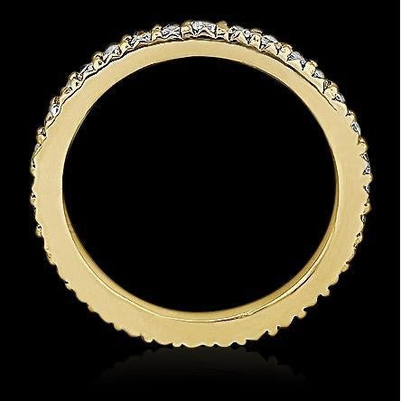 3 Carats Lab Grown Diamond 14K Yellow Gold Eternity Band - Eternity Band-harrychadent.ca
