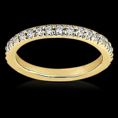 3 Carats Lab Grown Diamond 14K Yellow Gold Eternity Band - Eternity Band-harrychadent.ca