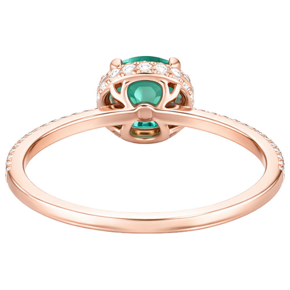 natural round emerald 4.40ct ring with diamond accents