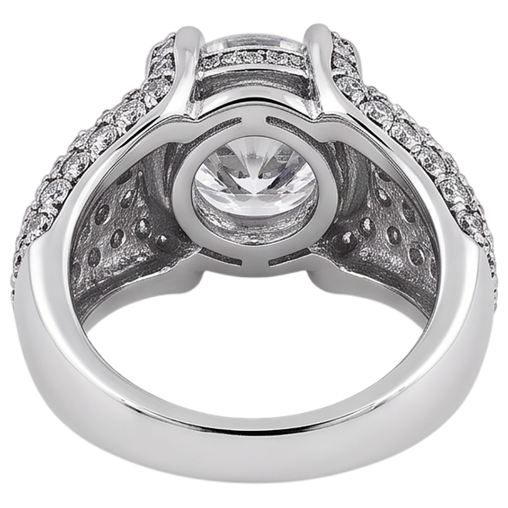 4 Carats Real Natural Earth Mined Diamond ( Not Lab Grown ) White Gold 14K Engagement Ring