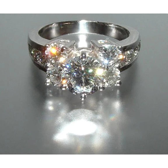 4.01 Ct. White Gold Real Diamond Ring 