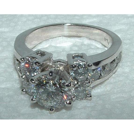 4.01 Ct. White Gold Real Diamond Ring Engagement Ring