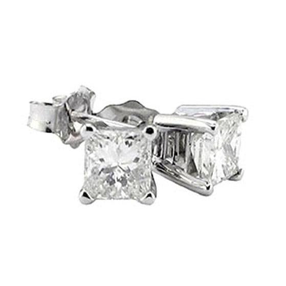 4.02 Ct. Real Diamonds Stud Earrings Gold G Si1 Diamond