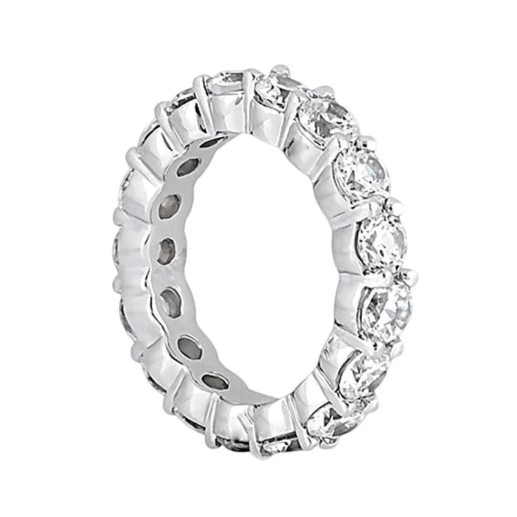 4.25 Carats Round Lab Grown Diamond Gold Engagement Band Jewelry New