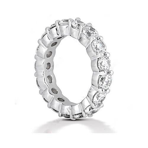 4.25 Carats Round Lab Grown Diamond Gold Engagement Band Jewelry New