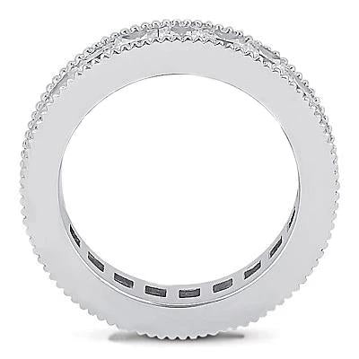 4.40 Carats Princess Lab Grown Diamond Eternity Wedding Band