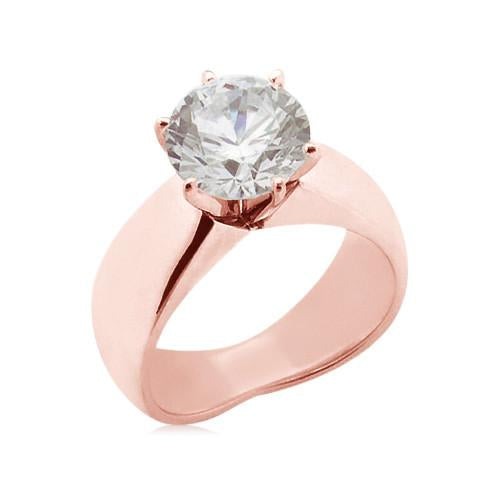 4.50 Carats Large Real Diamond Solitaire Engagement Ring New - Solitaire Ring-harrychadent.ca