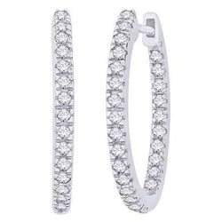 4.50 Ct Round Cut F Vvs1 Natural Earth Mined Diamonds Ladies Hoop Earrings