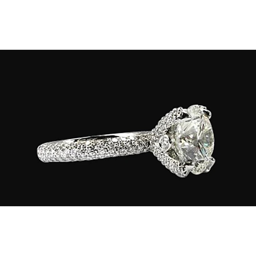 4.51 Ct Sparkling White Gold Engagement Real Diamond Ring