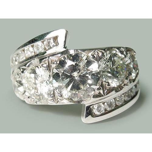 4.55 Carat Round Genuine Diamonds Wedding Ring And 4.55 Carat Round Genuine Diamonds Wedding Ring