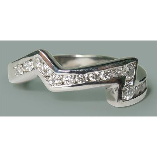 4.55 Carat Round Genuine Diamonds Wedding Ring And Band Set