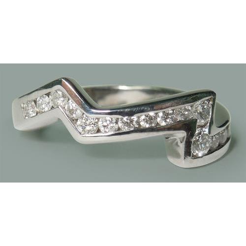 4.55 Carat Round Lab Grown Diamond Wedding Ring And Band Set