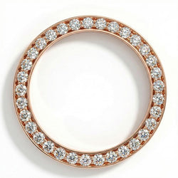 4.5 Carats F VVS1 Diamonds Rose Gold 18K  Bezel To Fit Rolex Datejust 40 mm Watch