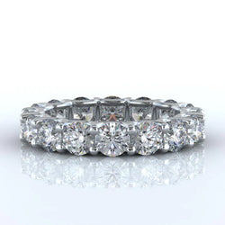 4.80 Carats Round Natural Diamond Eternity Wedding Band Jewelry