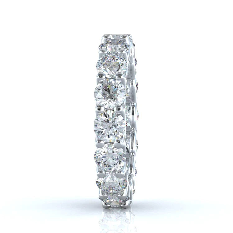 4.80 Carats Round Natural Diamond Eternity Wedding Jewelry