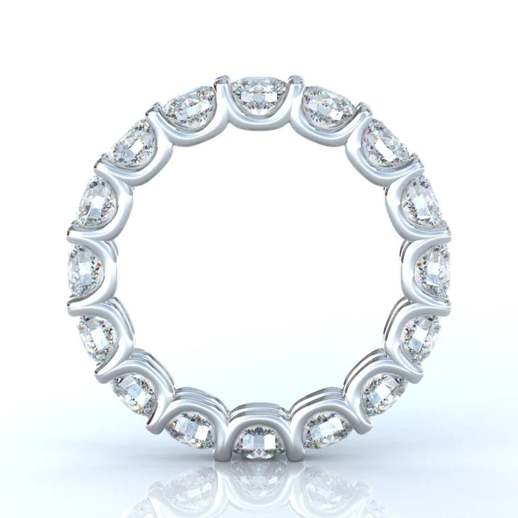 4.80 Carats Round Natural Diamond Eternity Band Jewelry
