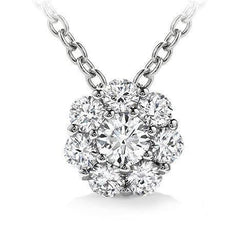 4.80 Ct Round Brilliant Prong Setting Real Natural Earth Mined Diamond Pendant Solid Gold 14K