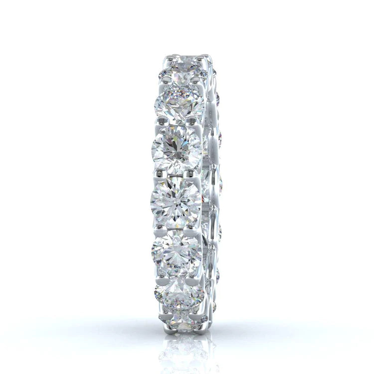 4.80 Carats Round Lab Grown Diamond Eternity Wedding Band Jewelry