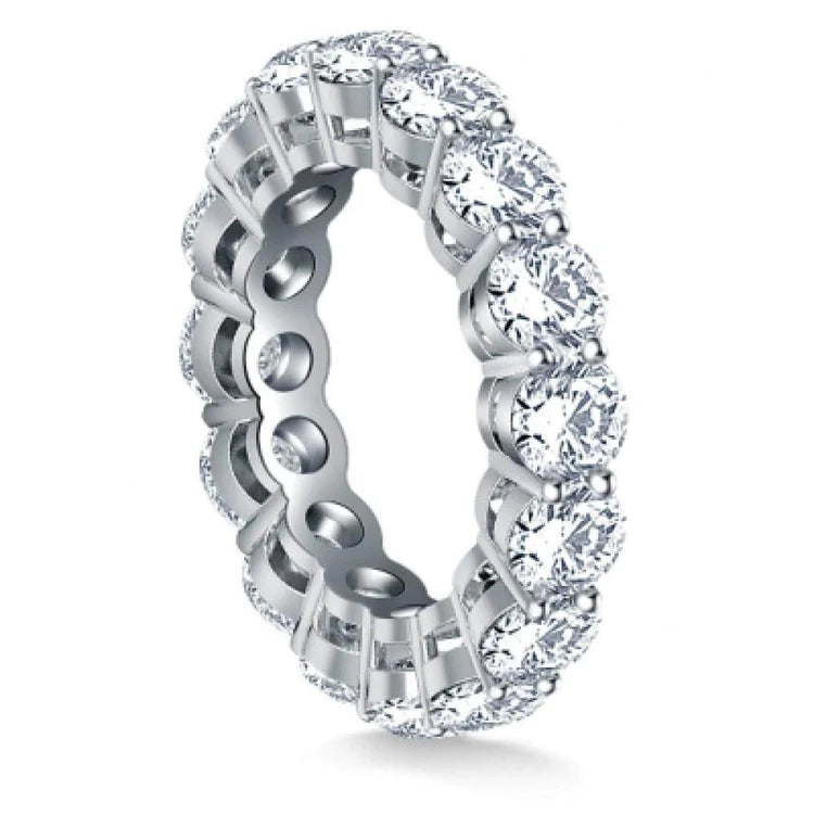 4.80 Carats Round Lab Grown Diamond Wedding Band Ring White Gold Jewelry