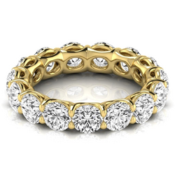 Brilliant Diamond Eternity Band 4.95 ct F/VS1 – 14K Yellow Gold