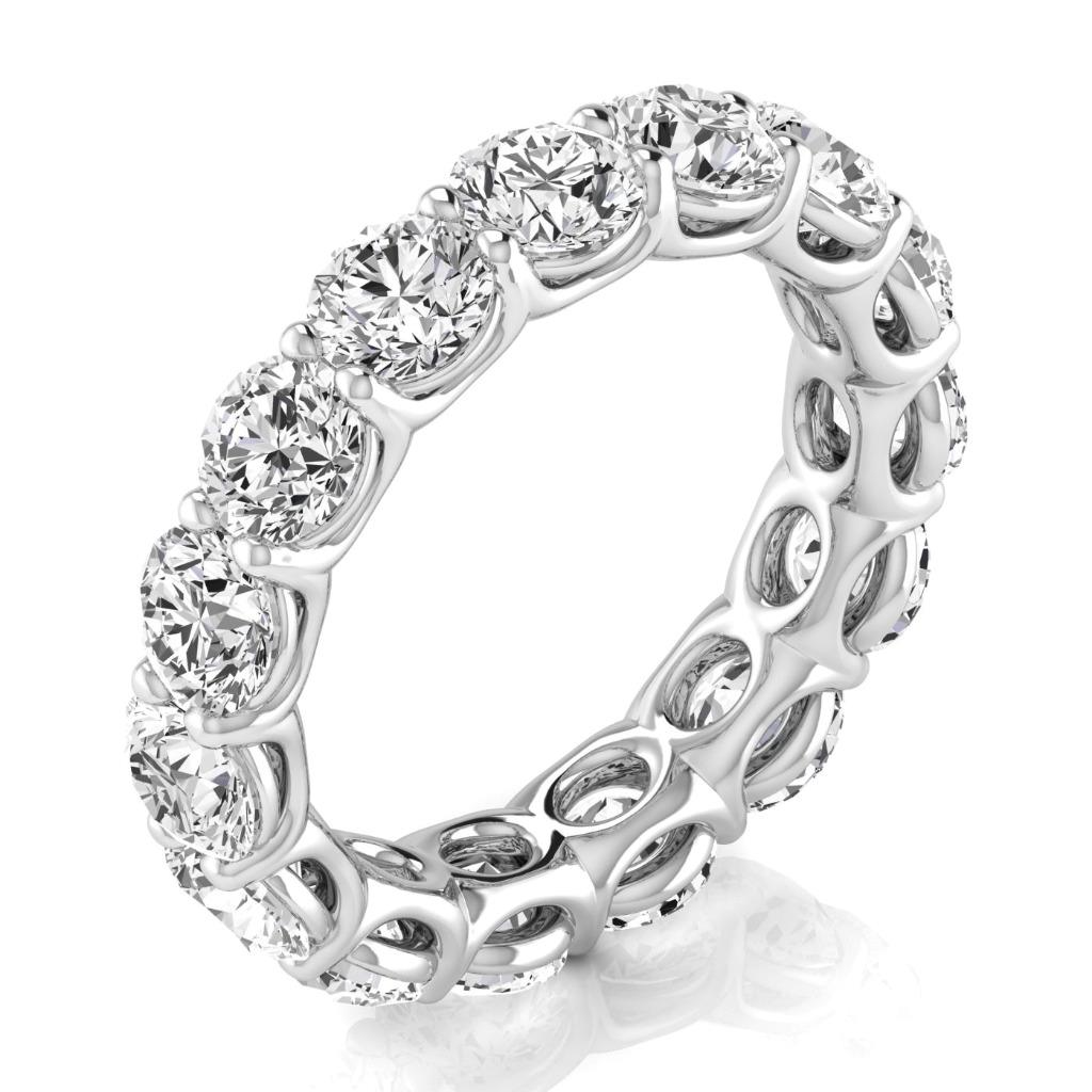 Custom Brilliant Diamond Eternity Band 4.95 ct – side view