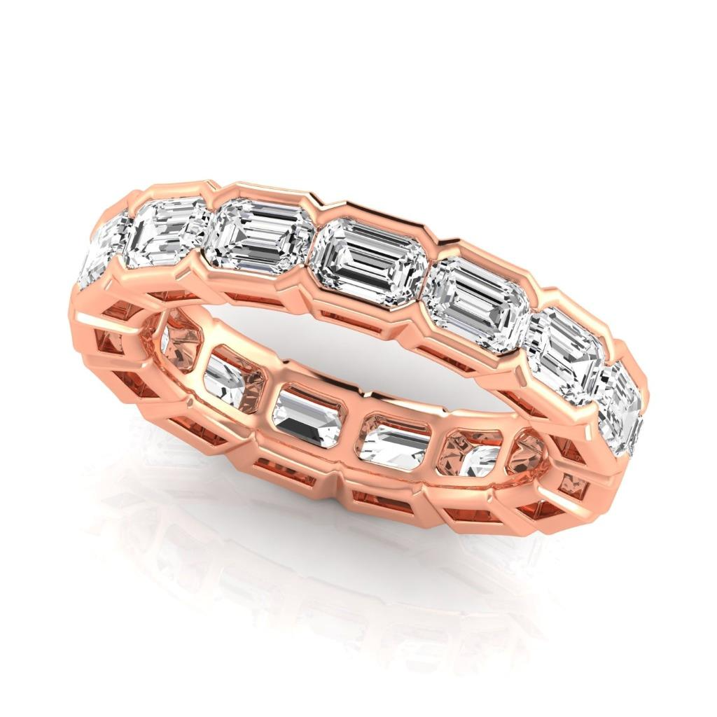 Brilliant Diamond Eternity Band 0.33-ct 14 Karat Rose Gold – side view